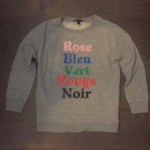 J.CREW 3/4 length sleeve sweatshirt